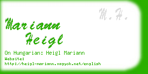 mariann heigl business card